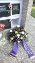 Memorial wreath from Deep Purple at Pyro’s funeral.