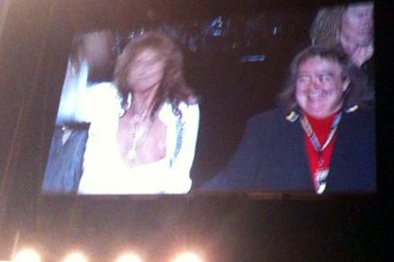 David Coverdale and Bernie Marsden onstage at Sweden Rock Festival 2011. Adrian Vandenberg also in shot.