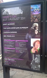 Poster outside the Albert Hall