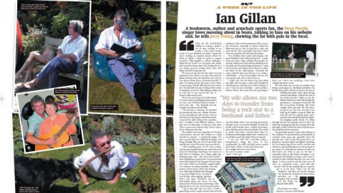 Classic Rock "A week in the life of Ian Gillan" spread