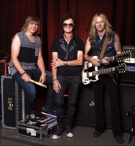 Glenn Hughes band in 2015: Pontus Engborg, GH, Doug Aldrich