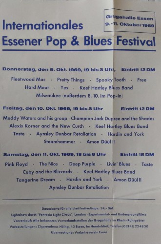 Essener Pop & Blues '69 flyer