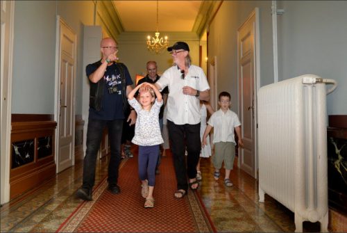 Roger Glover touring the Grand Hotel; photo: Chantal Dervey