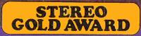 stereo gold award label