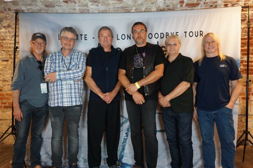 PSOF president Jari Kaikkonen with Deep Purple