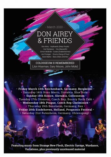 don airey march 2020 tour flyer