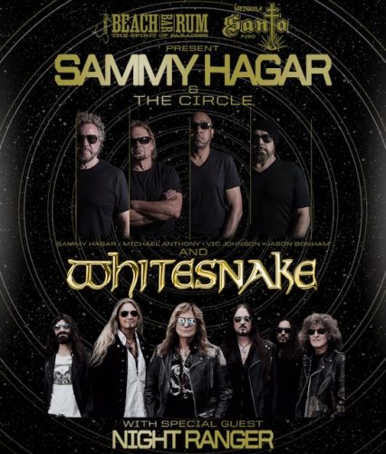 Sammy Hagar/Whitesnake US tour 2020 poster