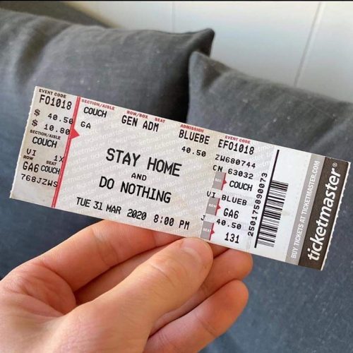 stay home ticket meme