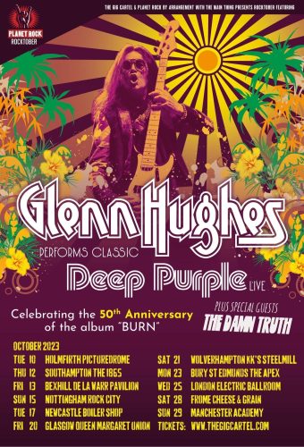 Glenn Hughes Burn UK Tour 2023 flyer
