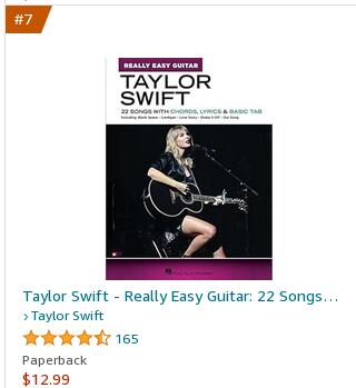 taylor swift in amazon bestsellers list