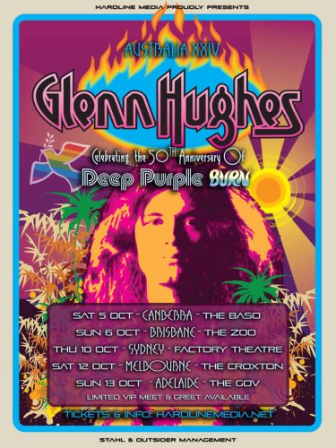 Glenn Hughes Australia 2024 tour flyer