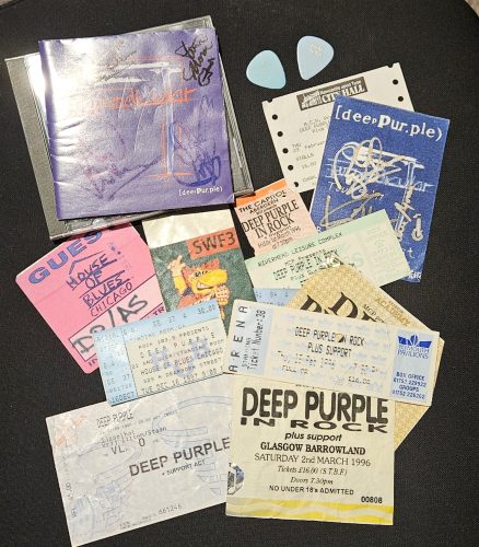 War trophies from the Purpendicular tour